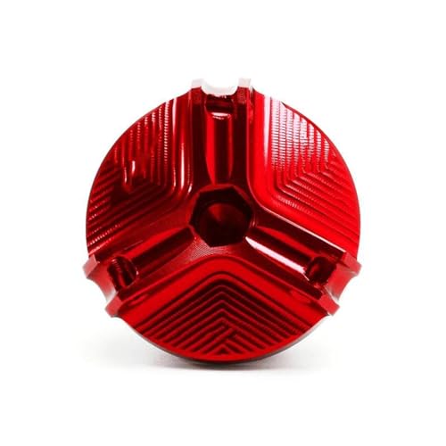 BLNETU Motorrad Öleinfülldeckel Motorrad Motor Öl Einfülldeckel Öl Stecker Abdeckung Tank Kappe Für Benelli TRK 702 X TRK 702X TRK702X 2023 2022 TRK702 Motoröldeckelschraube (Color : Rot) von BLNETU