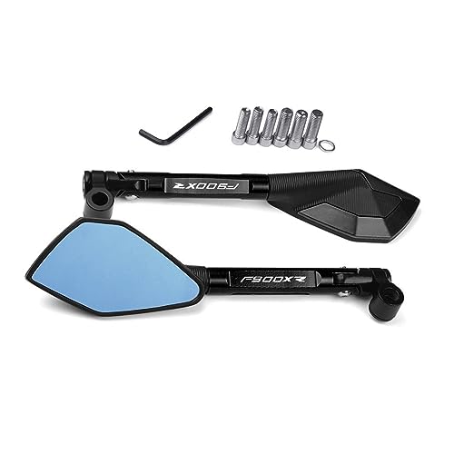 BLNETU Motorradspiegel Motorradspiegel Für B&MW F900XR 2020 F900XR F900R 2021 Motorrad Aluminium Rückansicht Rückspiegel Seite Spiegel Rückspiegel Motorradspiegel (Color : Schwarz) von BLNETU