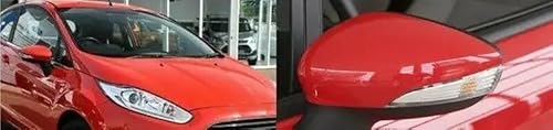 BLNETU Rotes Auto Rückansicht Flügel Spiegel Abdeckung Für F&ord Für Fiesta MK7 2008-2017 Links Rechts Seite(Pair) von BLNETU