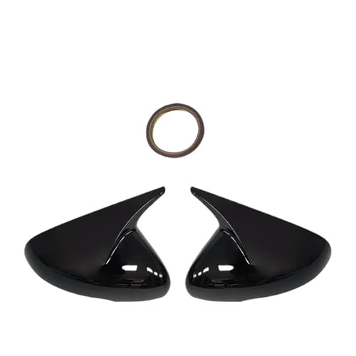 BLNETU for KIA for Stinger 2018-2023 Car Body Side Door Rearview Mirror Cover ABS Covered with Carbon Fiber Pattern(Bright Black) von BLNETU