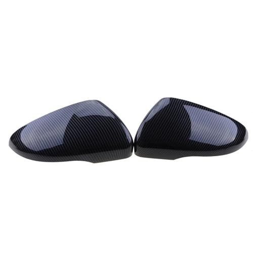 BLNETU for VW for Golf 6 MK6 GTI R GTD 2008-2013 Glossy Black Side Mirror Rearview Mirrors Cover Wing Cap 5K0857537(Carbon Look Pair) von BLNETU