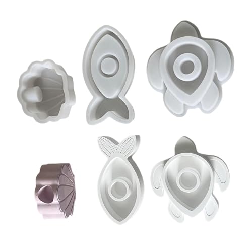 3 Stück Flexible Silikon Kerzenform für Teelichthalter in Muschel Schildkröten Fisch Designs Einfach zu bedienen 3 Stück Flexible Silikon Kerzenform für Teelichthalter in Muschel Schildkröten Fisch Designs Einfach zu bedienen von BLNGET