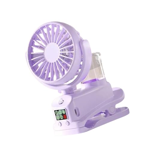 BLNGET Air Cooling Fan Travel Fan Small Desk USB Clip On Travel Quiet 4 Speed Adjustable ABS Texture Clip On von BLNGET