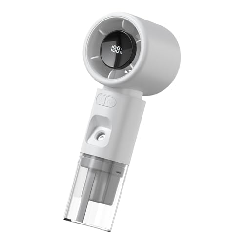 BLNGET Leichter Handventilator, tragbar, einstellbare Geschwindigkeiten, 2500 mAh, Batterie, Nebel-Schreibtischventilator für Pendler, Wasserbefeuchter, stufenlose Ausrüstung BLNGET Leichter Handventilator, tragbar, einstellbare Geschwindigkeiten, 2500 mAh, Batterie, Nebel-Schreibtischventilator für Pendler, Wasserbefeuchter, stufenlose Ausrüstung von BLNGET