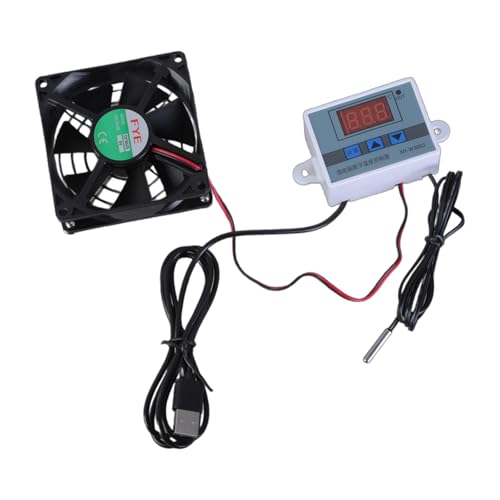 BLNGET Vielseitiger USB-Schrank-Kühlventilator mit Temperaturregelung für Heimkino, Pflanzenhaus, MultiSpeed-Controller, Ventilator, leiser Schrank von BLNGET