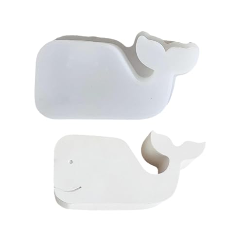 Flexible Silikon-Kerzenhalter-Form für Heimdekoration und Wal-förmiger Teelichthalter, Schreibtisch-Ornament-Form von BLNGET
