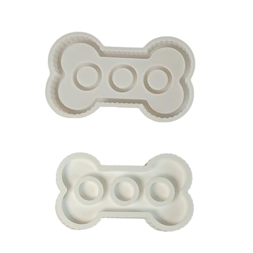 Flexible Silikon-Kerzenständer-Form für Heimdekoration und Hundeknochenförmiger Teelichthalter, Schreibtisch-Ornament-Form von BLNGET