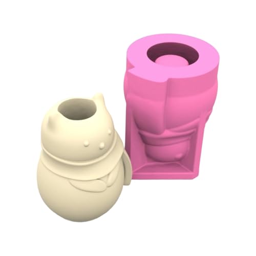 Flexible Silikonform, multifunktionale Silikon-Vasenformen für die Herstellung von Bär mit Schal, Pflanzgefäß und Vasen von BLNGET