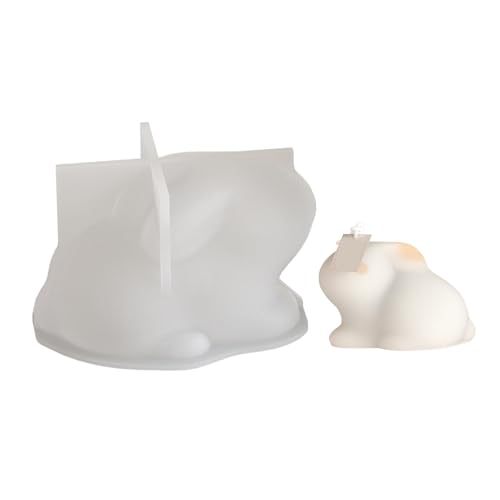 Flexible Silikonform in Kaninchenform, Kerzenform, duftende Aromatherapien, handgefertigte Schreibtisch-Ornament-Form von BLNGET