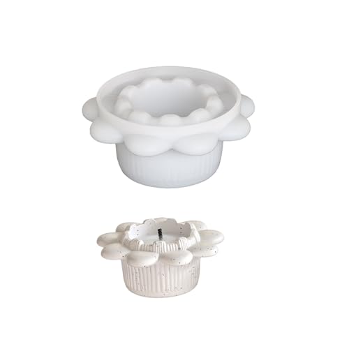 Kreative Silikonform in Blumenform, Teelichthalter, Formen, geeignet für handgefertigte Kerzenbecher von BLNGET