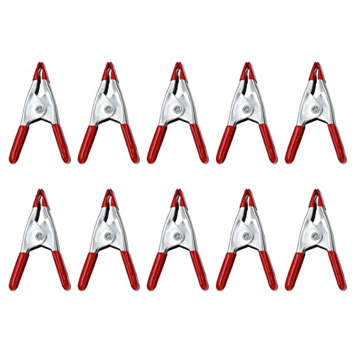 Metall-Federklemmen, 5,1 cm, Federklemmen, weiche Spitzen, Griff für Holzbearbeitung, leistungsstarkes Werkzeug, A-Clip-Karabiner, 10 Stück Metall-Federklemmen, 5,1 cm, Federklemmen, weiche Spitzen, Griff für Holzbearbeitung, leistungsstarkes Werkzeug, A-Clip-Karabiner, 10 Stück von BLNGET