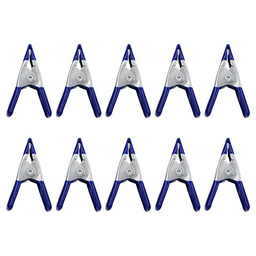 Metall-Federklemmen, 5,1 cm, Federklemmen, weiche Spitzen, Griff für Holzbearbeitung, leistungsstarkes Werkzeug, A-Clip-Karabiner, 10 Stück Metall-Federklemmen, 5,1 cm, Federklemmen, weiche Spitzen, Griff für Holzbearbeitung, leistungsstarkes Werkzeug, A-Clip-Karabiner, 10 Stück von BLNGET