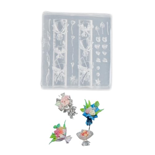 Nailart Silikon-Stempelform für Party und Salon, Blumenstrauß, geprägte Nägel, Schablonen für Frauen und Mädchen von BLNGET