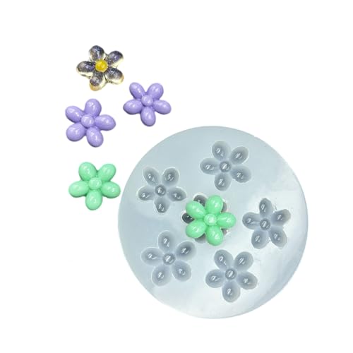 Premium-Silikonform für Schmuckherstellung, mit 6 Blumen-Designs, Rosen-, Gänseblümchen-, Tannenzapfen, Blumenformen, hohe Temperaturbeständigkeit Premium-Silikonform für Schmuckherstellung, mit 6 Blumen-Designs, Rosen-, Gänseblümchen-, Tannenzapfen, Blumenformen, hohe Temperaturbeständigkeit von BLNGET