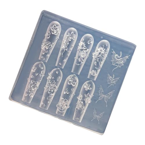 Silikon-Formen für Nägel, Verzierungen, Rosenform, kleines Zubehör, Bastelformen, Geschenk für Schönheitsbegeisterte Silikon-Formen für Nägel, Verzierungen, Rosenform, kleines Zubehör, Bastelformen, Geschenk für Schönheitsbegeisterte von BLNGET