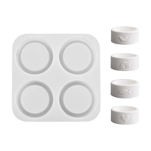 Silikonform mit 4 Herzen, für Kerzenhalter, zylinderförmige Form mit verspiegelter Oberfläche für Heimdekoration Silikonform mit 4 Herzen, für Kerzenhalter, zylinderförmige Form mit verspiegelter Oberfläche für Heimdekoration von BLNGET