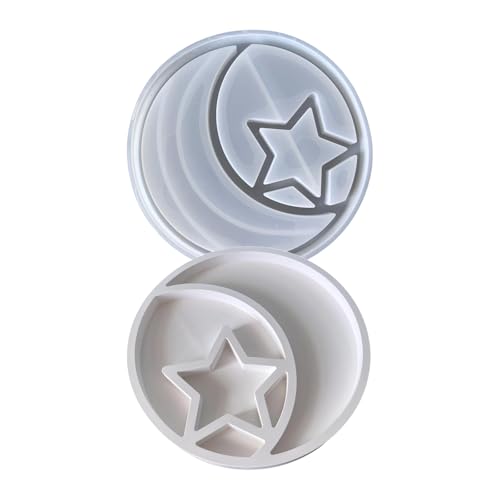 Stabile Stern- und Mond-Silikonform, rundes Tablett, Heimzubehör für Bastelbedarf und kreative Aufbewahrung Stabile Stern- und Mond-Silikonform, rundes Tablett, Heimzubehör für Bastelbedarf und kreative Aufbewahrung von BLNGET