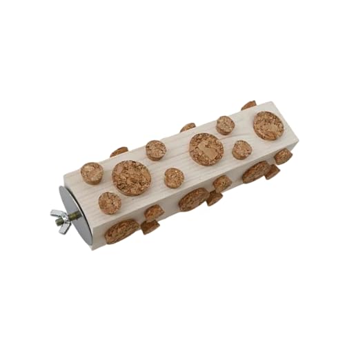 Vogel-Kauspielzeug aus Holz für Papageien, Aras, Sittiche, Sittiche, Wellensittiche, Finken, Nymphensittiche, Aufenthaltsaktivitäten, Zubehör, Korkstopfen von BLNGET