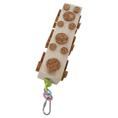 Vogel-Kauspielzeug aus Holz für Papageien, Aras, Sittiche, Sittiche, Wellensittiche, Finken, Nymphensittiche, Aufenthaltsaktivitäten, Zubehör, Korkstopfen von BLNGET