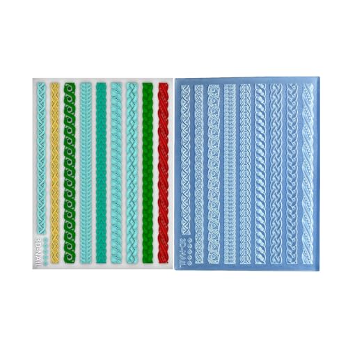 Wiederverwendbare Silikonform für Nägel, geprägte Nägel, Muster zum Basteln, klassische Designs mit verschiedenen Mustern Wiederverwendbare Silikonform für Nägel, geprägte Nägel, Muster zum Basteln, klassische Designs mit verschiedenen Mustern von BLNGET