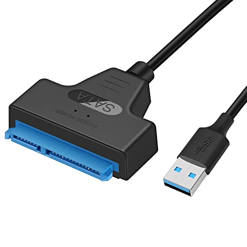 BLOMBLAUM SATA auf USB 3.0 Adapter, Konverterkabel für 2,5-Zoll-SSD/HDD-Festplatte, schnelle Datenübertragung BLOMBLAUM SATA auf USB 3.0 Adapter, Konverterkabel für 2,5-Zoll-SSD/HDD-Festplatte, schnelle Datenübertragung von BLOMBLAUM