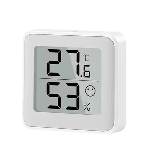 Mini Digital LCD Thermo-Hygrometer 56 x 54 mm Temperatur- und Feuchtigkeitsmesser für den Innenbereich, weiß Mini Digital LCD Thermo-Hygrometer 56 x 54 mm Temperatur- und Feuchtigkeitsmesser für den Innenbereich, weiß von BLOMBLAUM