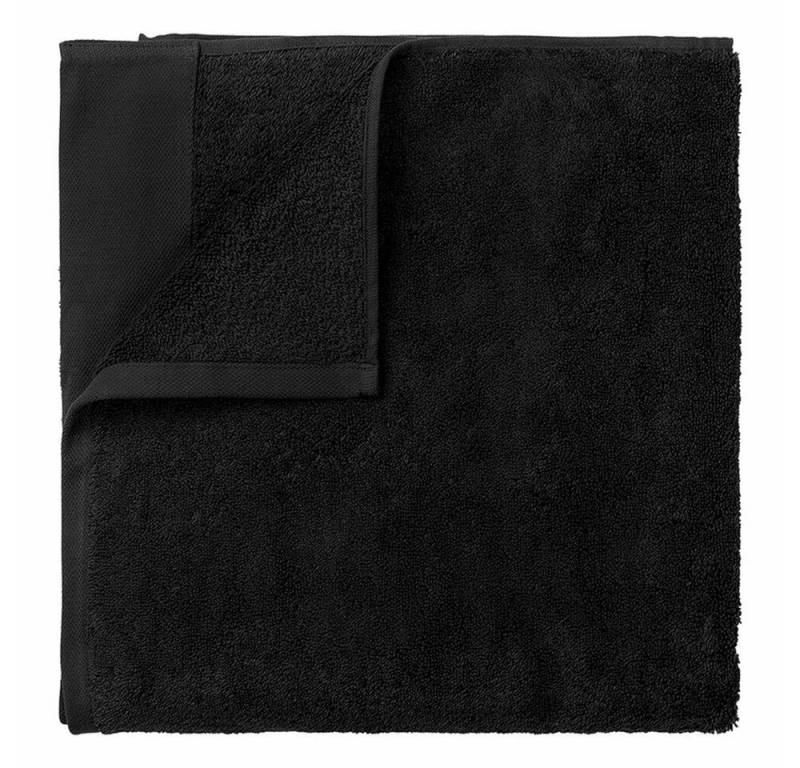 blomus Gästehandtücher Riva 2er Set Black 30 x 50 cm, Frottee (2-St), 100% Baumwolle von blomus