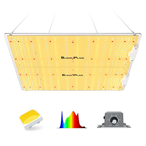 BLOOM PLUS LED Grow Lampe XP3000 Dimmbar Pflanzenlampe Vollspektrum LED Grow Light für Zimmerpflanzen Aussaat Gemüsestadium und Blüte Pflanzen anzuchtlampe mit 652pcs Samsung LM301B Dioden von BLOOM PLUS