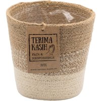 Korb Gaby Cremé – Jute – Terami Kasih – ⌀14 cm –↕ 15 cm von BLOOMIQUE
