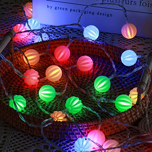 BLOOMWIN Solar Lichterketten Außen, Bunt LED Kugeln Wetterfest 6,5m 30 LEDs 8 Modi, Weihnachtsbeleuchtung, Solarleuchten für Garten Weihnachtsdeko von BLOOMWIN