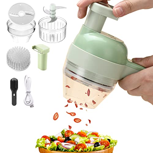 4 in 1 Gemüseschneider Set,BLOOOK Multizerkleinerer,mit Zwiebelschneider,Universalschäler und gepresster knoblauchhacker,für Gemüse,Salat,Obst,Fleisch von BLOOOK