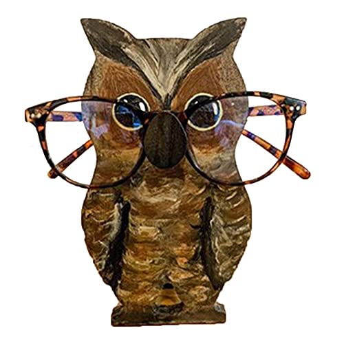 Brillenständer, Tierform, für Brillen, dekorativer Schreibtisch, Büro, Heimzubehör (Eule) von BLOOOK