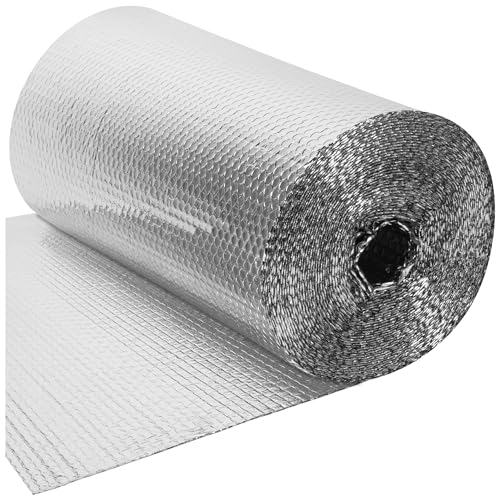 BLOSTM 25m x 60cm Heizkörper Reflexionsfolie - Isolierfolie Heizung Isolierung Wand Aluminium, Heizkörper Reflexionsplatte für Dach, Boden, Decke - Heizungsfolie Spart Energie & Geld von BLOSTM