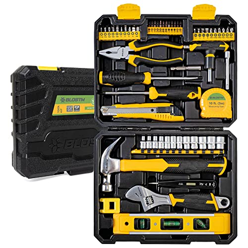 BLOSTM 57-teiliges Werkzeugset – Unverzichtbares Handwerkzeug-Set für DIY-Reparaturen & Wartung in Haus/Büro/Garage – inklusive tragbarer Aufbewahrungskoffer von BLOSTM