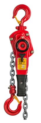 Premium Kettenzug 800 kg 3,0 m Hubhöhe Falschenzug Handkettenzug Hebelzug Hebegerät Red Line von BLP3