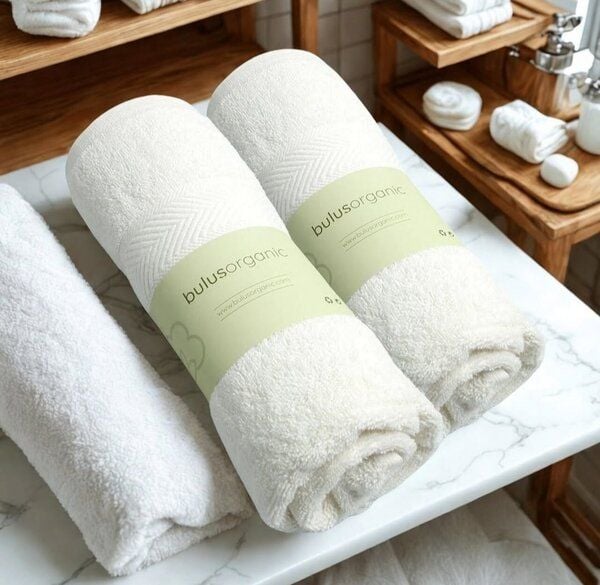 BLS Organic Handtuch Doppelpack 50x100 cm 100 % Bio-Baumwolle GOTS zertifiziert von BLS Organic