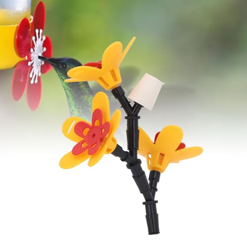 BLSYHDH Kolibri-Futterspender-Set, Attraktive Blumen-förmige Hängende Kolibri-Futterspenderflasche, DIY Verwandelt Recycelte Flaschen in Kolibri-Futterspender,(DREI Blumen) von BLSYHDH