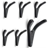 Blue Dream - ccykxa 6 Stück Doppelwand-Kleiderhaken, minimalistischer Wandhaken, robuster Kleiderhaken aus Zinklegierung für Eingangsbereich, von BLUE DREAM