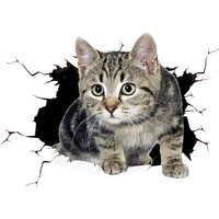 Ccykxa (C)3D Katze Abnehmbarer Autoaufkleber Autodekoration Aufkleber Autofenster Animation Spaß Dekoration Kätzchen Aufkleber Autoform Aufkleber von BLUE DREAM