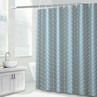 Blue Dream - Duschvorhang mit Chevron-Muster - Graublau von BLUE DREAM