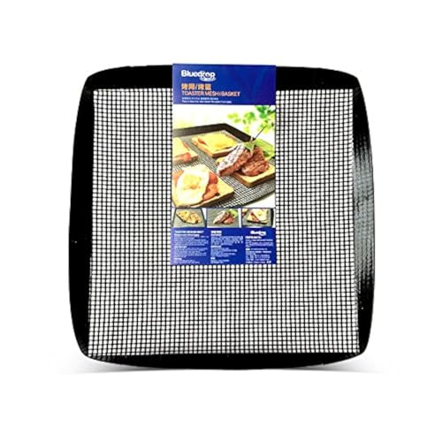 antihaftbeschichtet PTFE Toaster Korb | Crisp Chips Bakery tray|food Grade Woven Backform Glas Korb | Grill Korb 30X35CM schwarz von Bluedrop