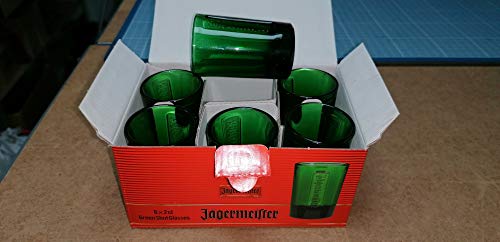 6 Gläser 2 cl Shoter Jager grün von BLUE HAWAI