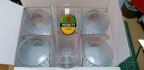 6 Gläser 33 cl Bier Vedet – 6 verschiedene Dekorationen. von CEEBOO