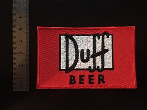 BLUE HAWAI Duff Beer Patch, Rot, Rechteckig, 1 Stück, Appliqué, Eisen-Aufnäh-Patch BLUE HAWAI Duff Beer Patch, Rot, Rechteckig, 1 Stück, Appliqué, Eisen-Aufnäh-Patch von BLUE HAWAI
