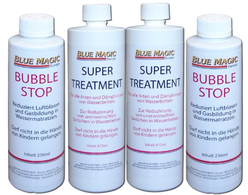 BLUE MAGIC Europa Bubble Stop 2x400g + SUPER Treatment 2x472 ml Anti Luft & Geruch von BLUE MAGIC Europa