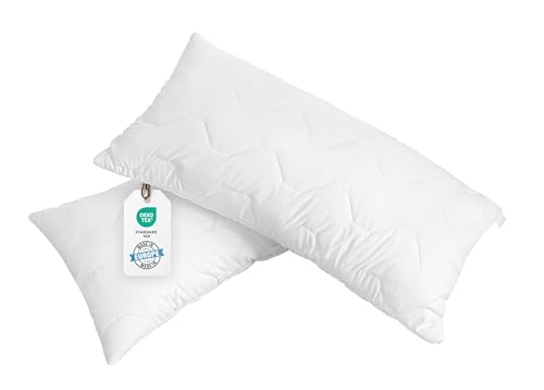BLUE MOON Kopfkissen 40x80 - hautfreundliches Bett Kissen - Hochwertige Mikrofaser - Schlafkissen - allergiker-freundlich - kopfkissen waschbar - Made in EU - (2er Pack 40 x 80 cm) von BLUE MOON
