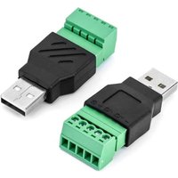1 Paar usb Schraubanschluss usb Terminal Adapter Konverter, Typ Stecker zu 5-Poligen Schraubklemmen Datenübertragung 1 Paar usb Schraubanschluss usb Terminal Adapter Konverter, Typ Stecker zu 5-Poligen Schraubklemmen Datenübertragung von BLUEDEER