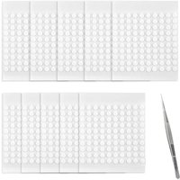10 Stück Doppelseitige Klebepunkte, 6x0.5mm Foto Klebepads, Rund Transparente Aufkleber Keine Spuren Selbstklebende Klebepunkte für Poster, Papier, von BLUEDEER