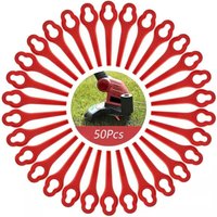 100 Stück Ersatzmesser kompatibel für Ferrex Rasentrimmer Aldi Far 20-i,Kunststoffmesser für Akku Rasentrimmer von BLUEDEER