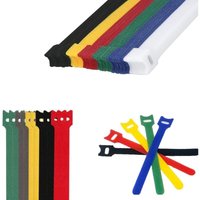 100 Stück Kabelbinder, Klettverschluss Kabelbinder, Kabelbinder Wiederverwendbare Buntes Klett-kabelbinder Set für Hause und Büro Kabel Organizer von BLUEDEER
